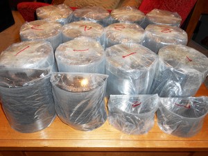 For perspective, this is 2700 protractors as they arrive in the receiving area.