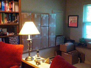 Here you see the Communications Department, the R&D library, and the warehouse. Our current stock is around 22,000 units.